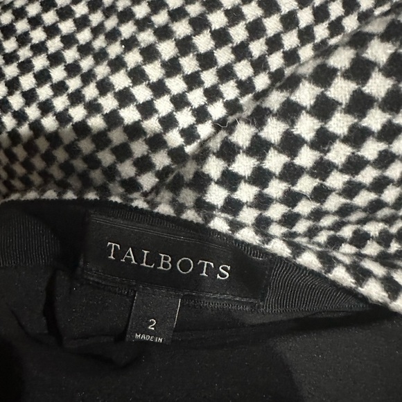 Talbots black & white diamond shaped pattern skirt - Picture 3 of 4
